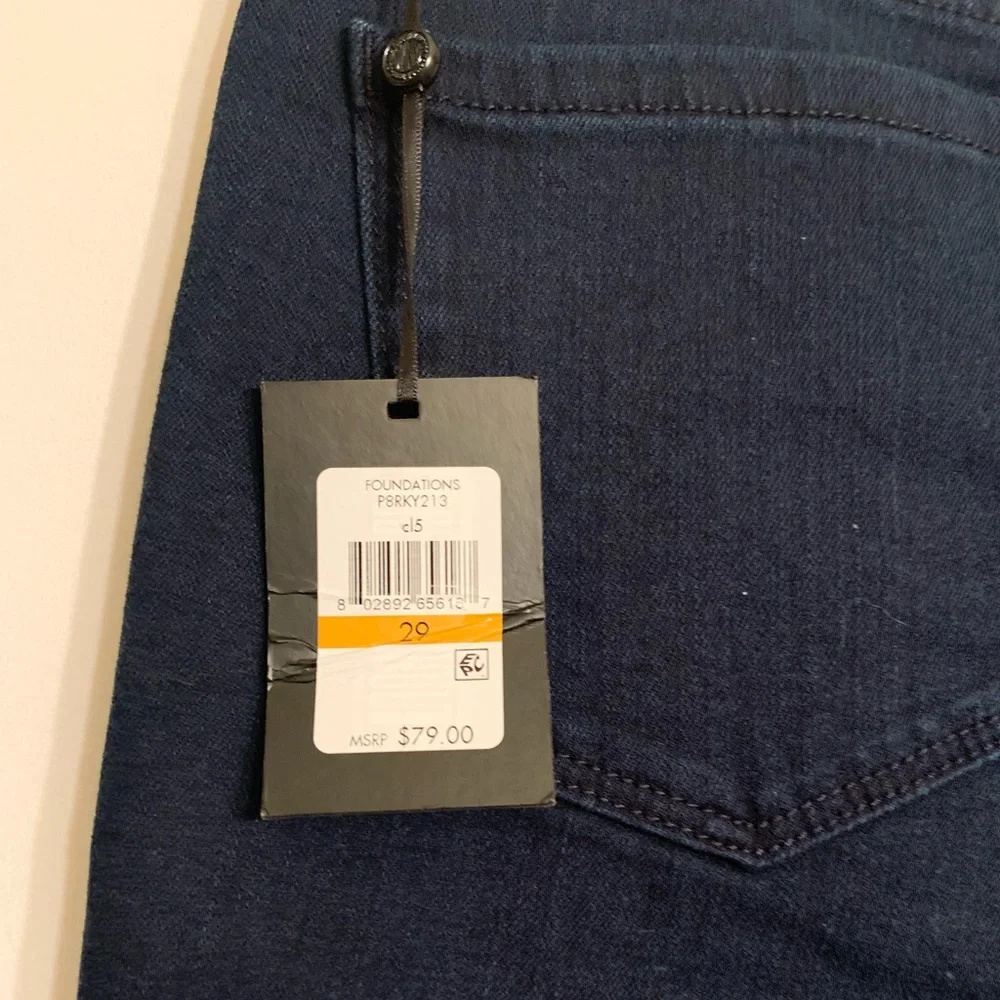 ♦️ NWT DKNY Donna Karen Dark Blue Denim Skinny Jeans Size 29 High Rise - Picture 5 of 8